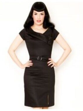 XL BLACK Vanessa Pinup Dress By heartbreaker Fashion